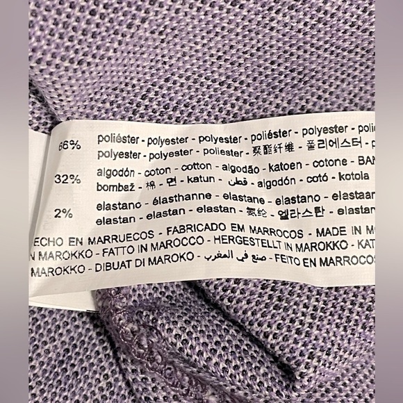 NWOT Zara Lilac Purple Geometric Print Open Back Bodysuit Size XL - Picture 9 of 10